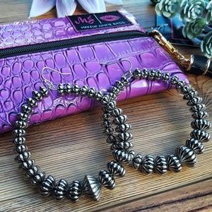 Southwestern Style Large Hoop Earrings